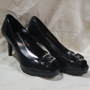 Alfani patent REAL LEATHER high heels open toe